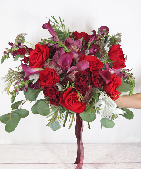 Crimson Bridal Bouquet