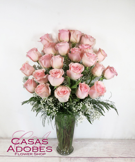 24 Pink Roses