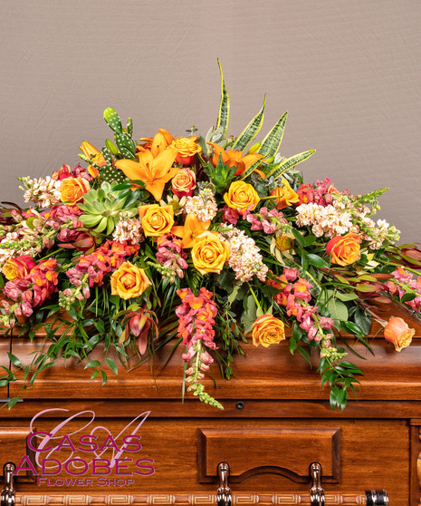 Desert Sunset Casket Spray