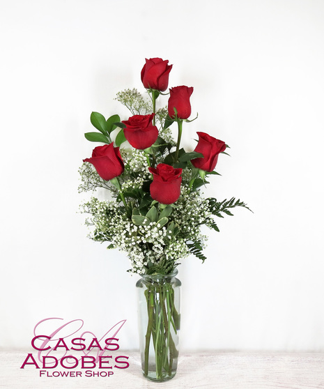 6 Red Roses