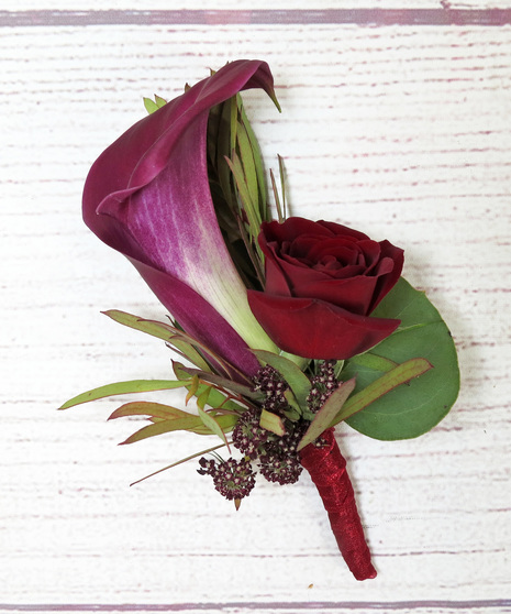 Crimson Boutonniere