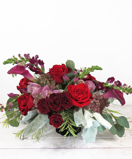Crimson Table Centerpiece