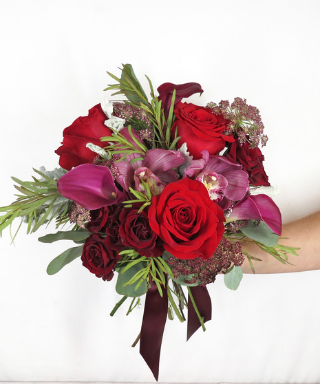 Crimson Bridesmaid Bouquet