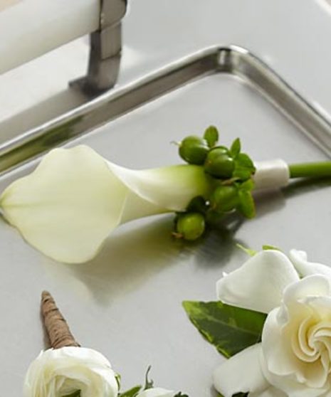 White Calla Liily Boutonniere