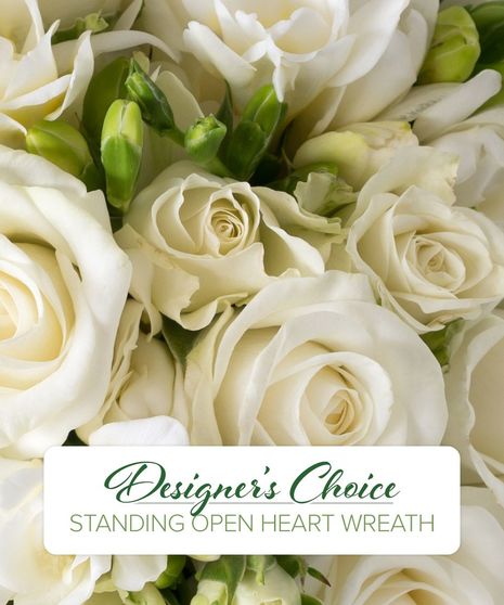 Standing Open Heart Wreath - Designers Choice